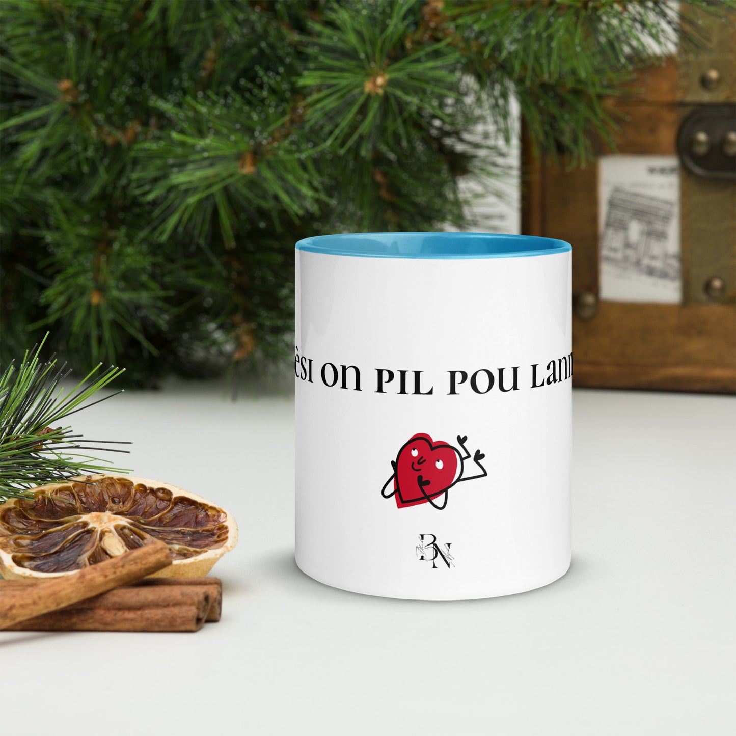Mug à Intérieur Coloré Bonne fête Papa