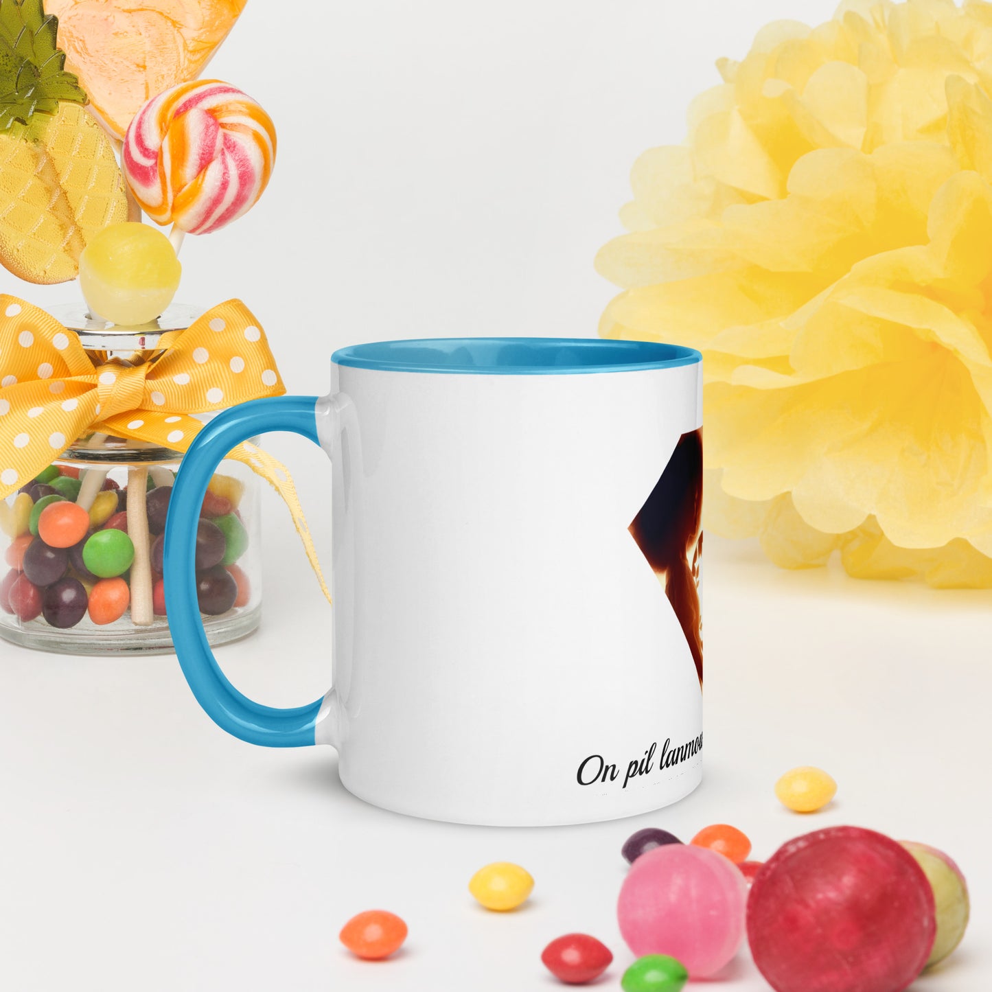 Mug à Intérieur Coloré Bonne fête Maman