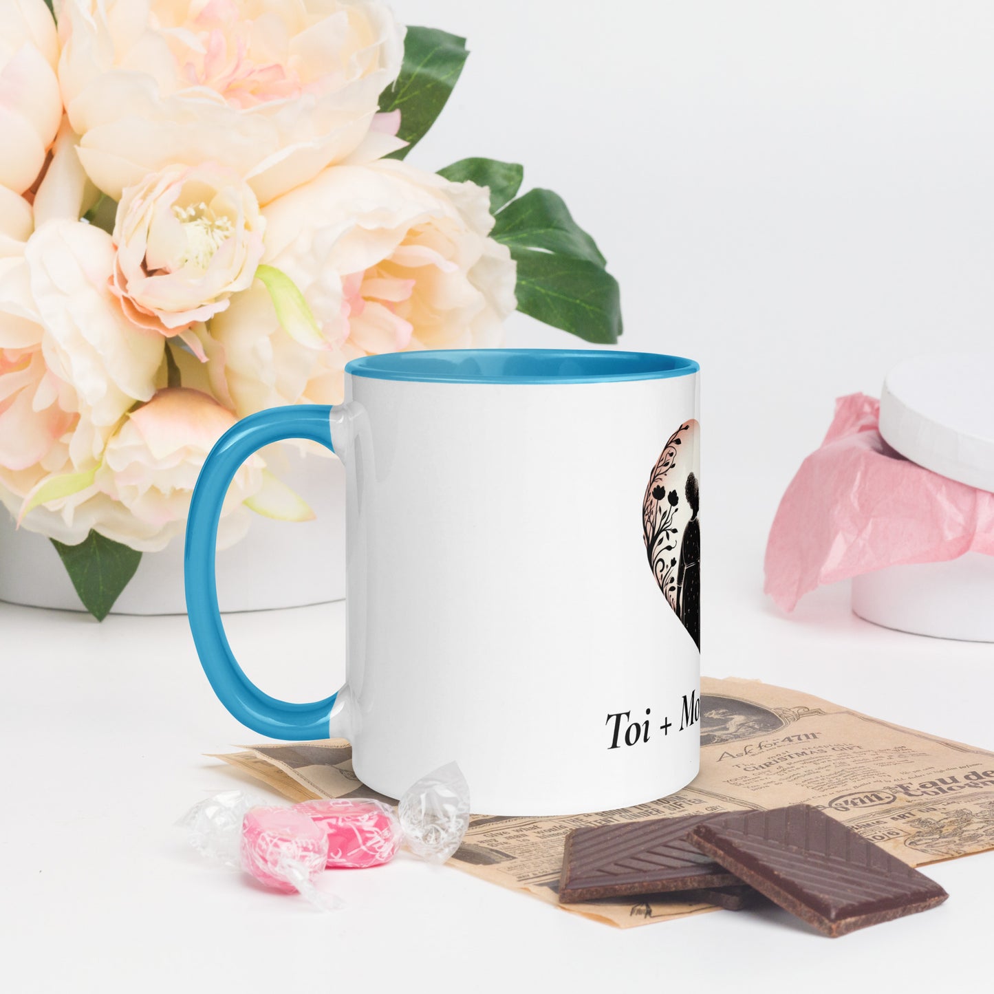 Mug à Intérieur Coloré Bonne fête Maman