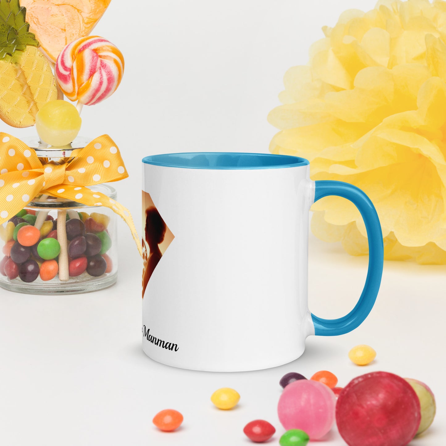 Mug à Intérieur Coloré Bonne fête Maman