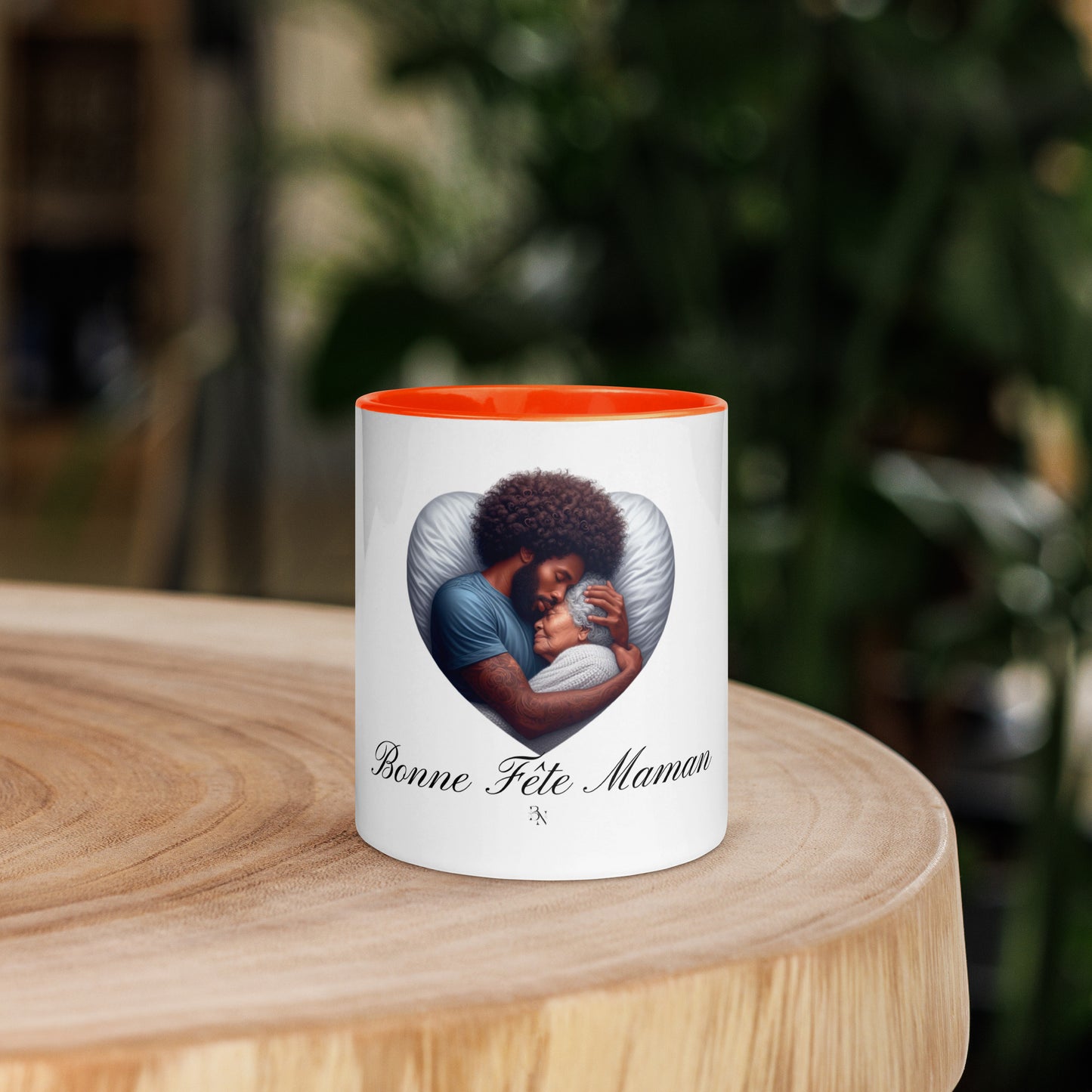 Mug à Intérieur Coloré Bonne fête Maman