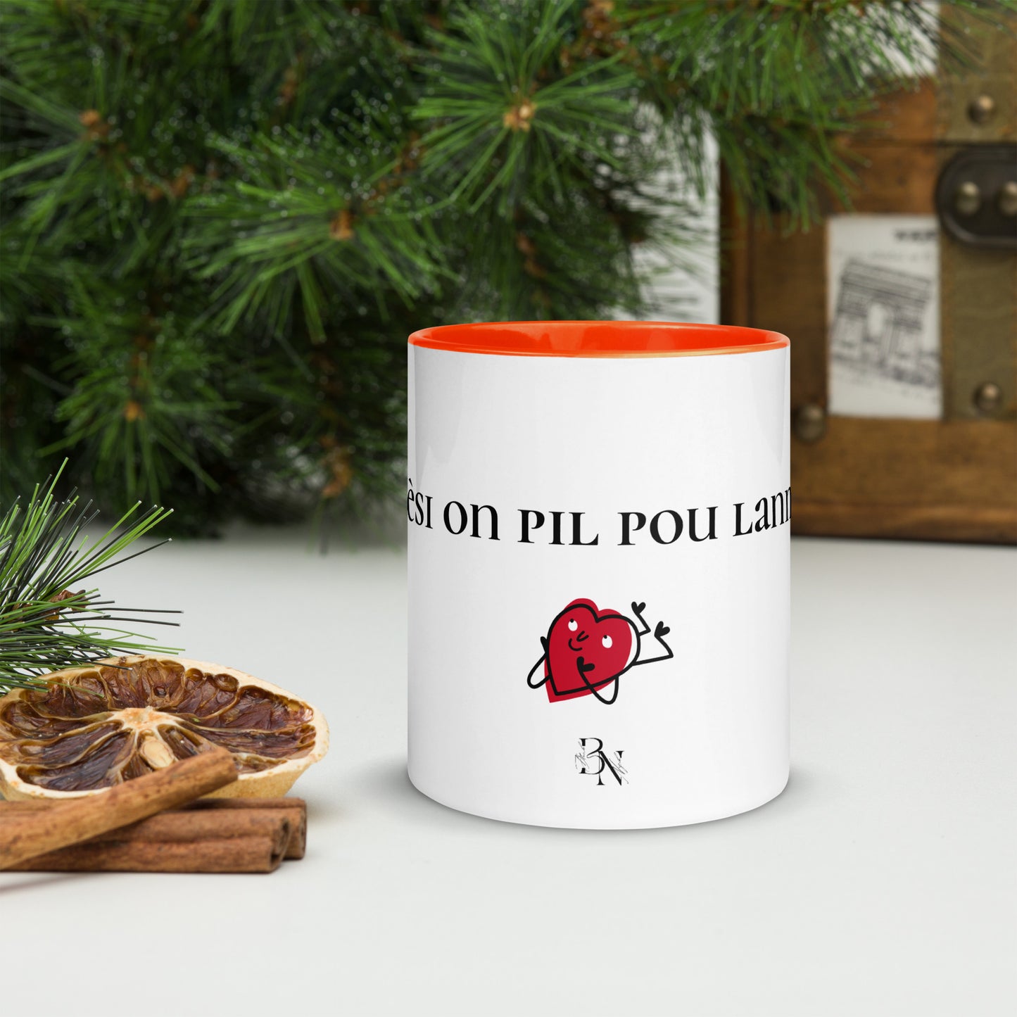 Mug à Intérieur Coloré Bonne fête Papa