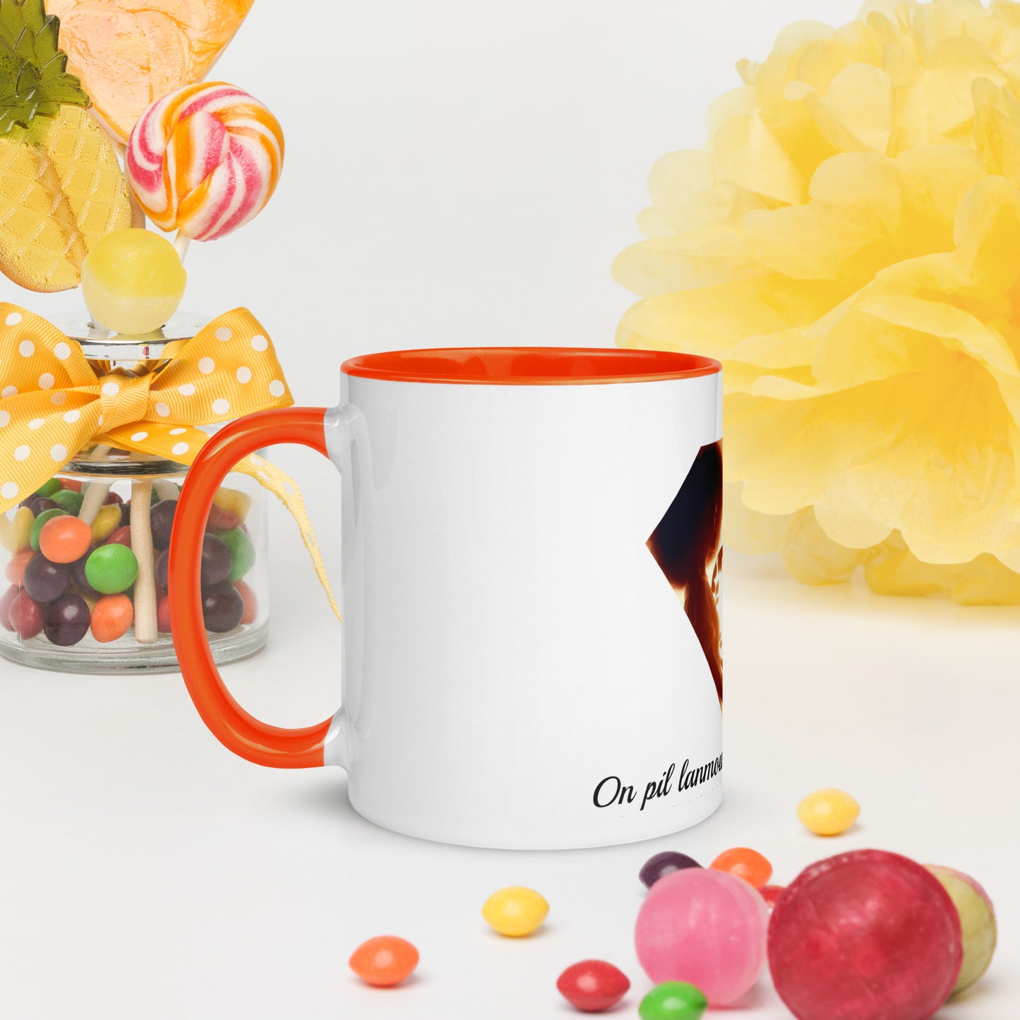 Mug à Intérieur Coloré Bonne fête Maman