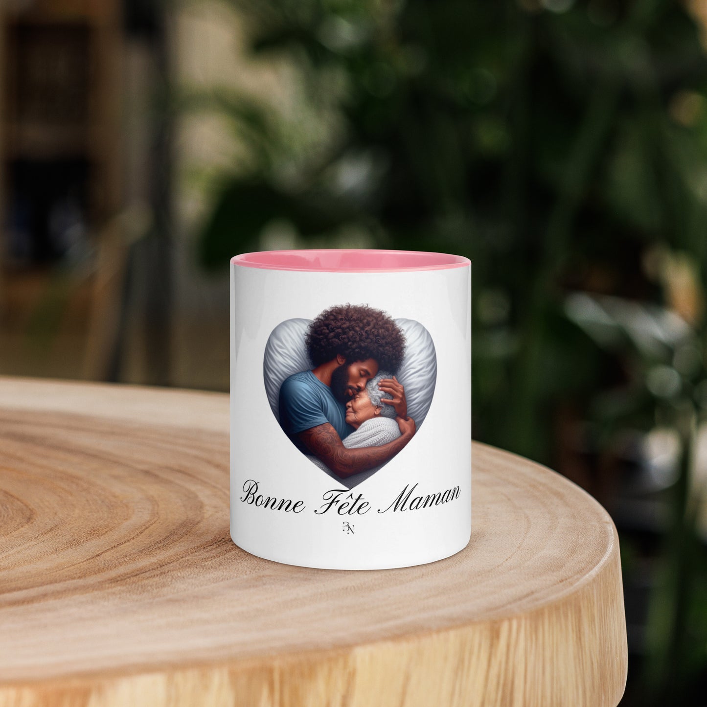Mug à Intérieur Coloré Bonne fête Maman