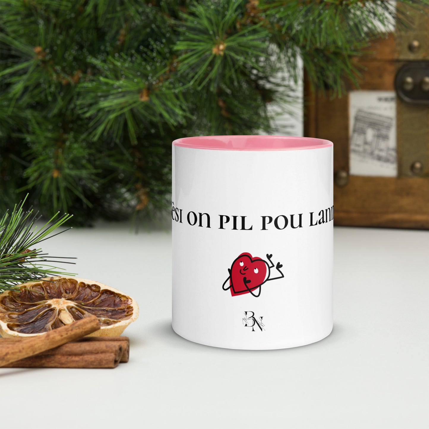 Mug à Intérieur Coloré Bonne fête Papa