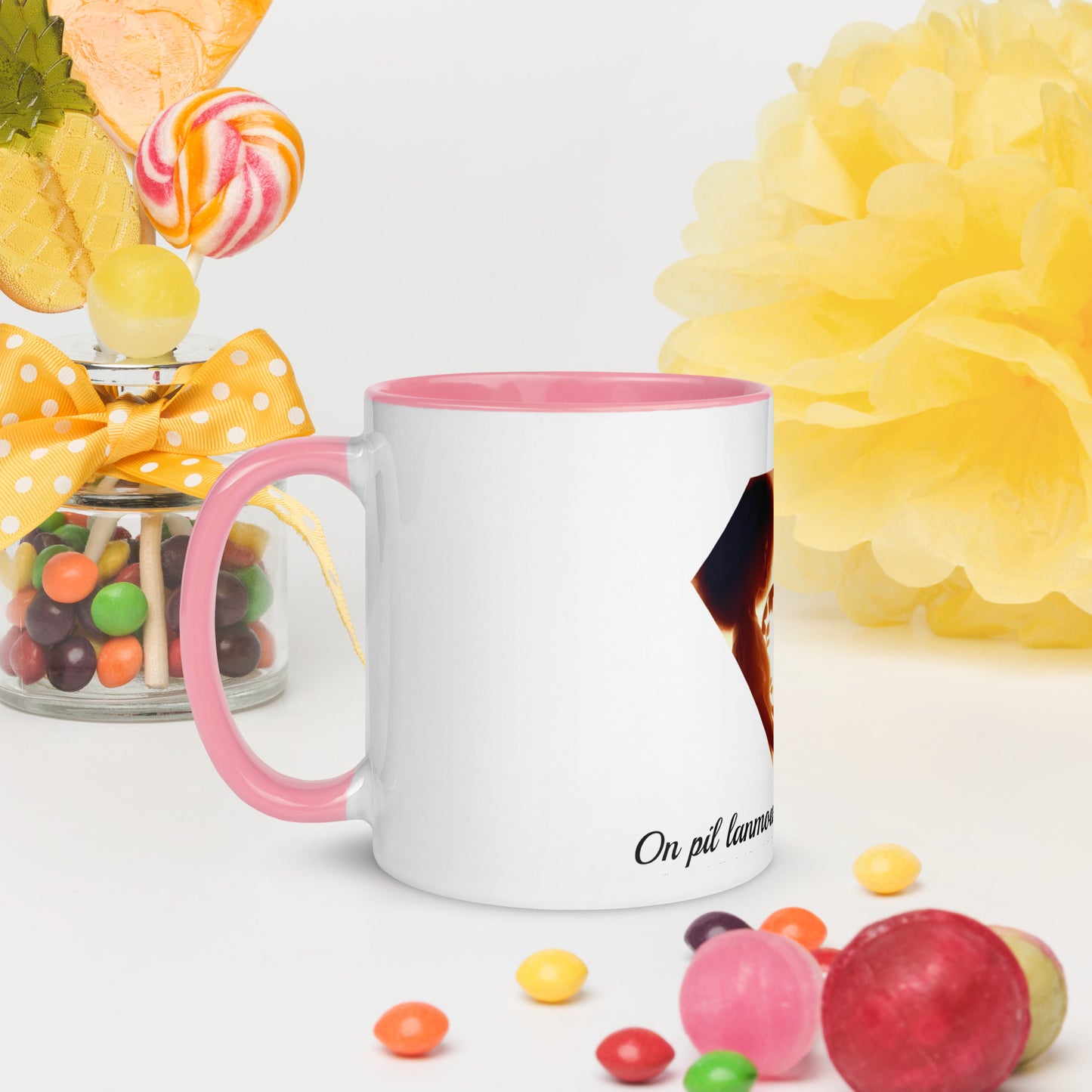 Mug à Intérieur Coloré Bonne fête Maman