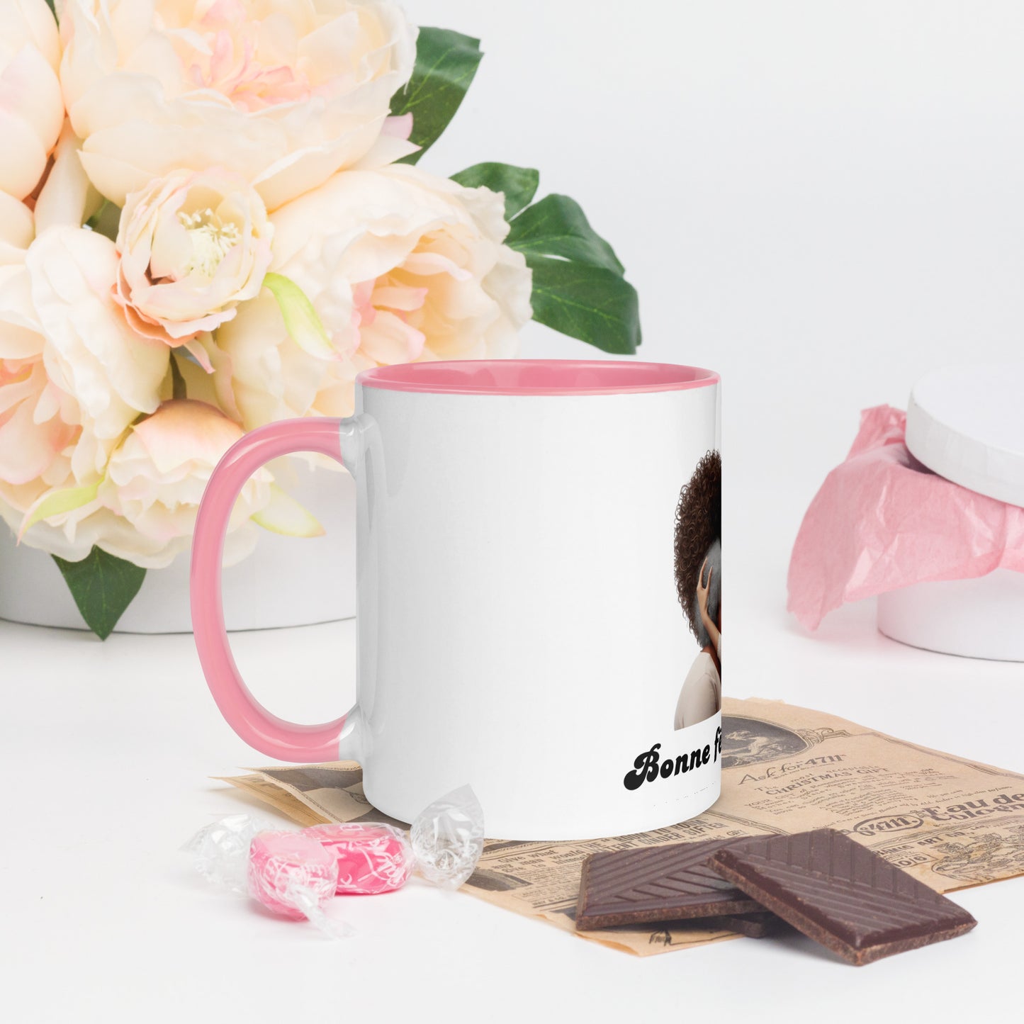 Mug à Intérieur Coloré Bonne Fête Maman