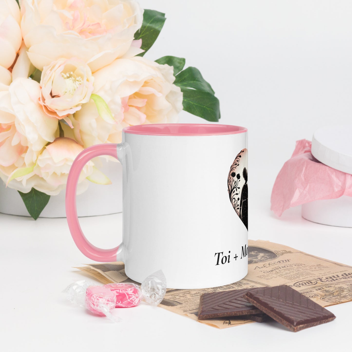 Mug à Intérieur Coloré Bonne fête Maman