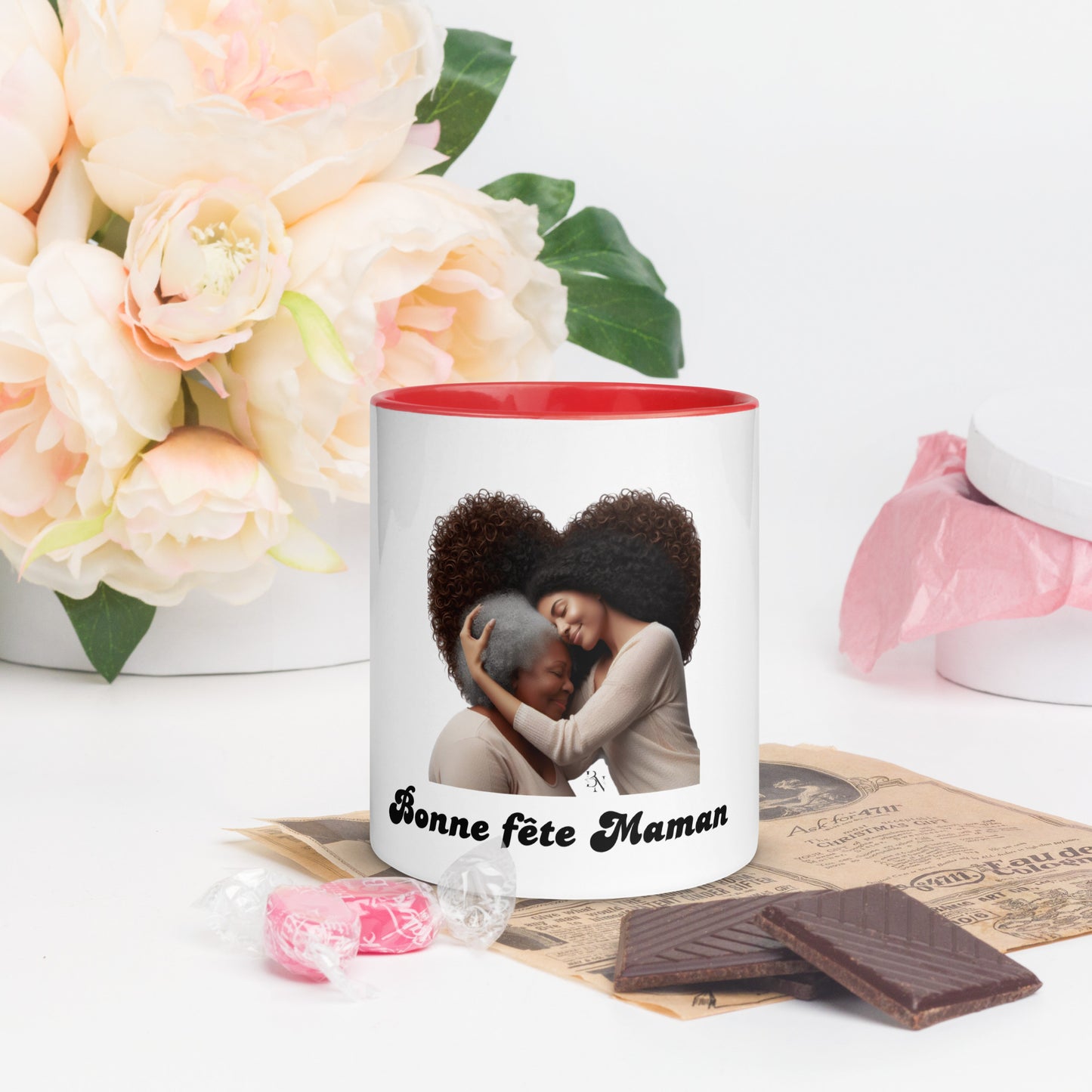 Mug à Intérieur Coloré Bonne Fête Maman
