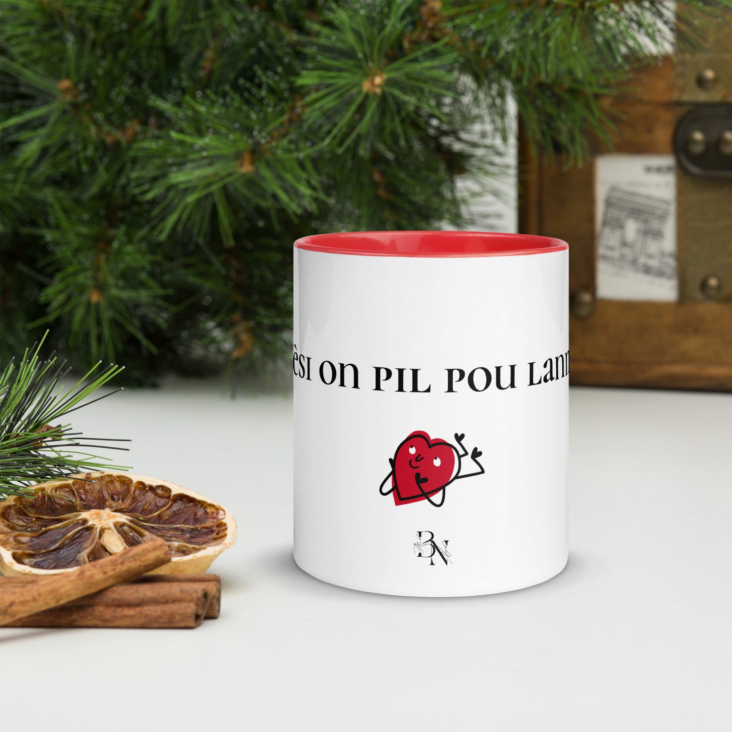 Mug à Intérieur Coloré Bonne fête Papa