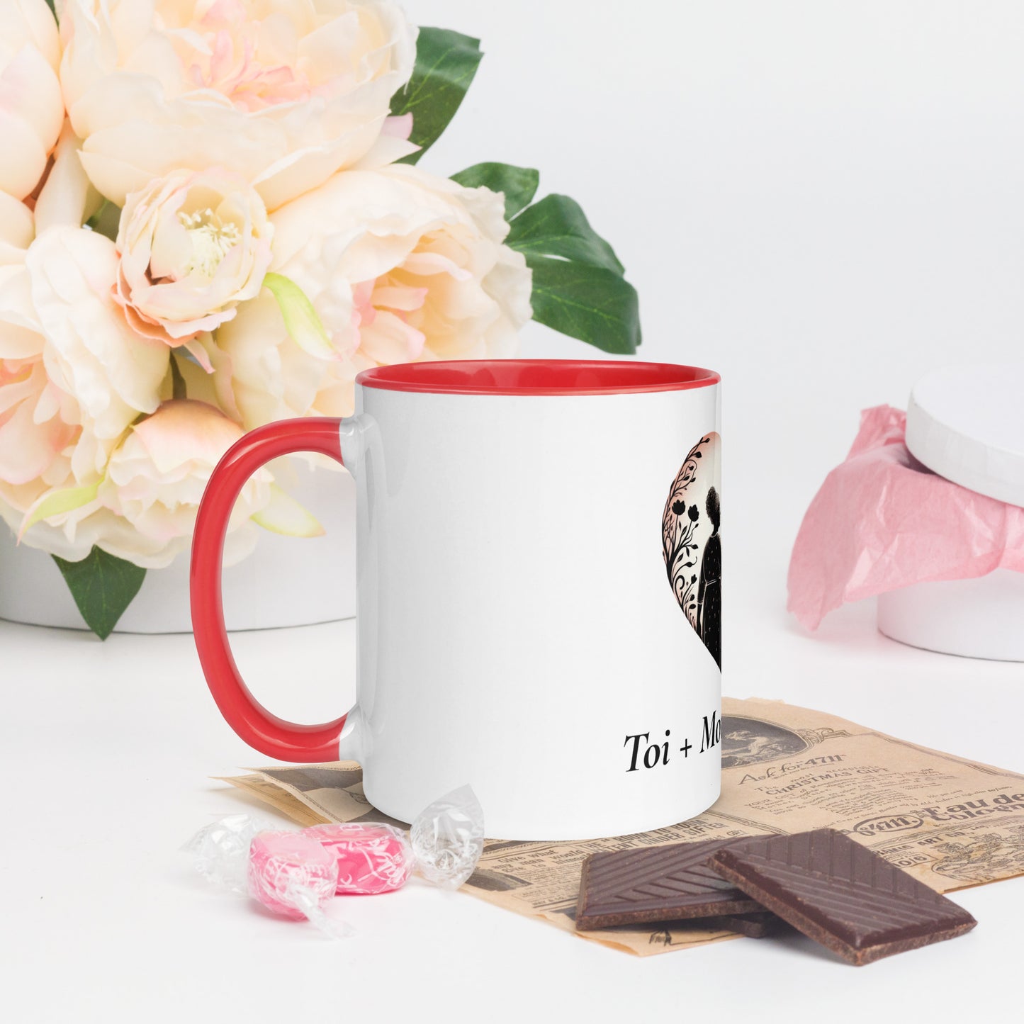 Mug à Intérieur Coloré Bonne fête Maman
