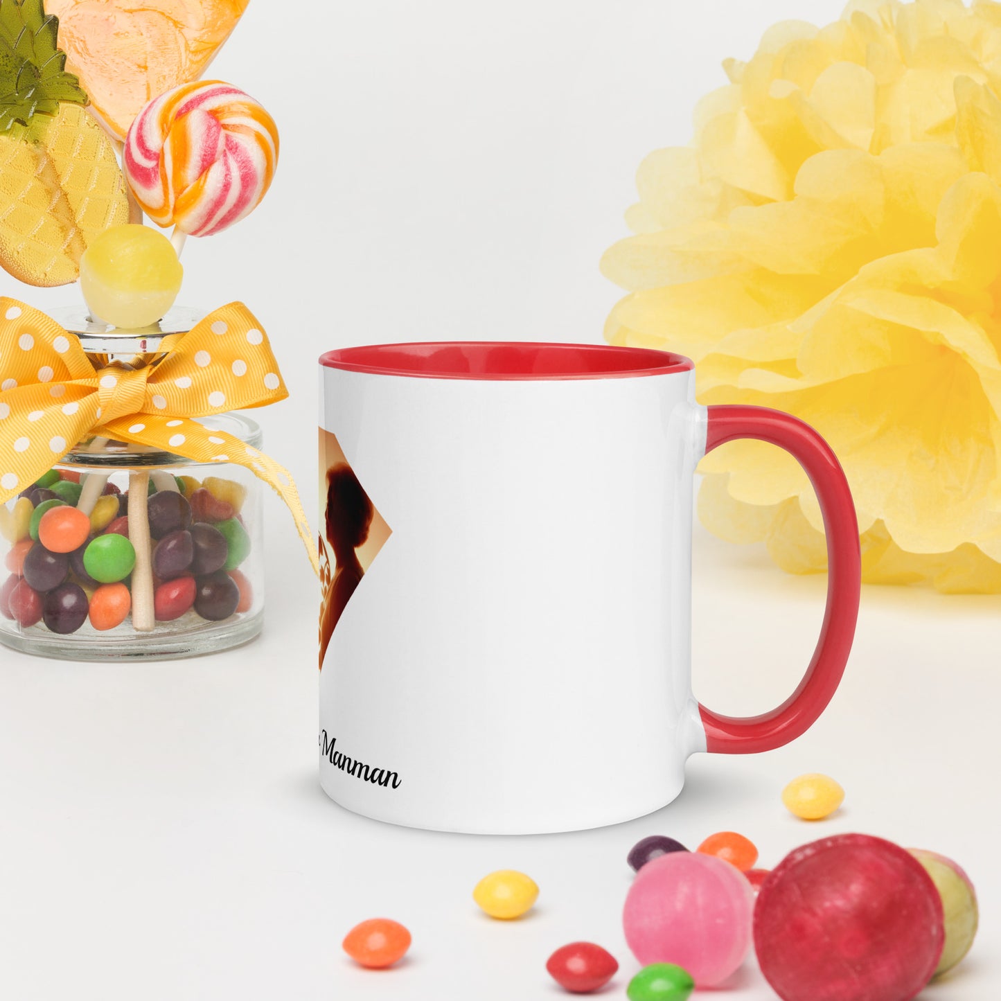 Mug à Intérieur Coloré Bonne fête Maman