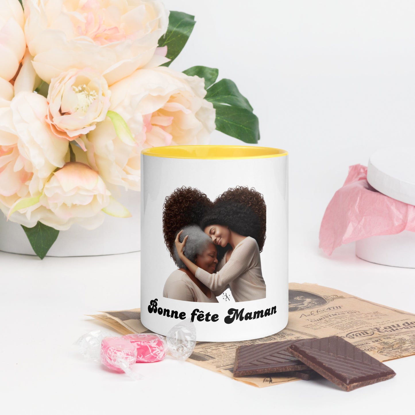 Mug à Intérieur Coloré Bonne Fête Maman