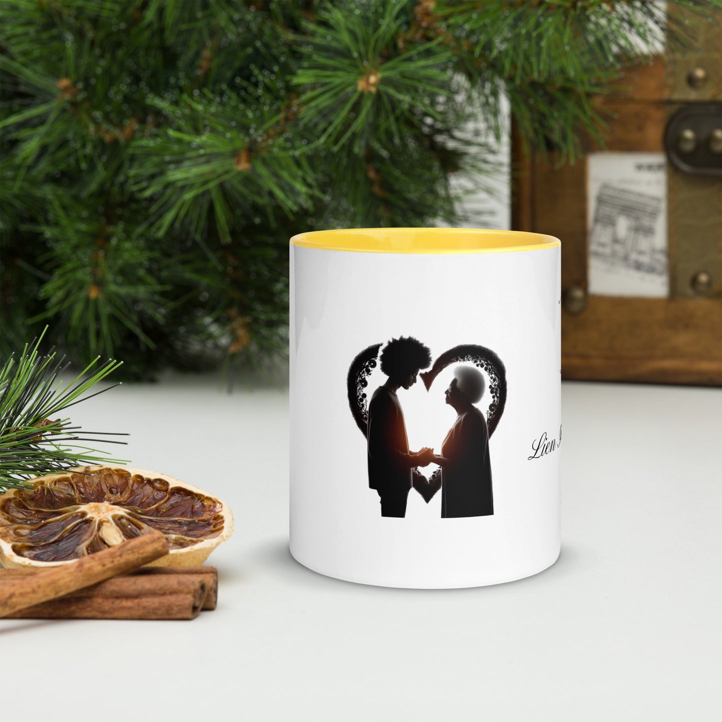 Mug à Intérieur Coloré Bonne fête Maman