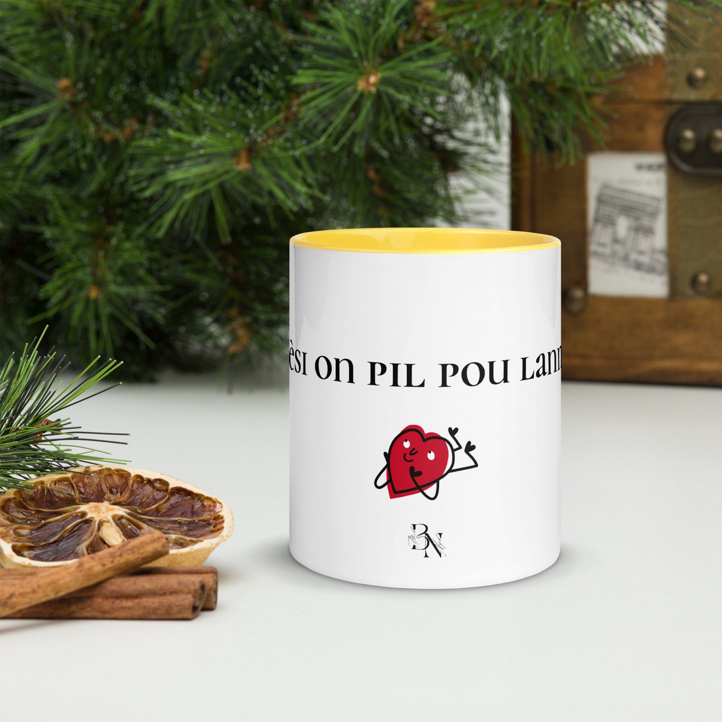 Mug à Intérieur Coloré Bonne fête Papa