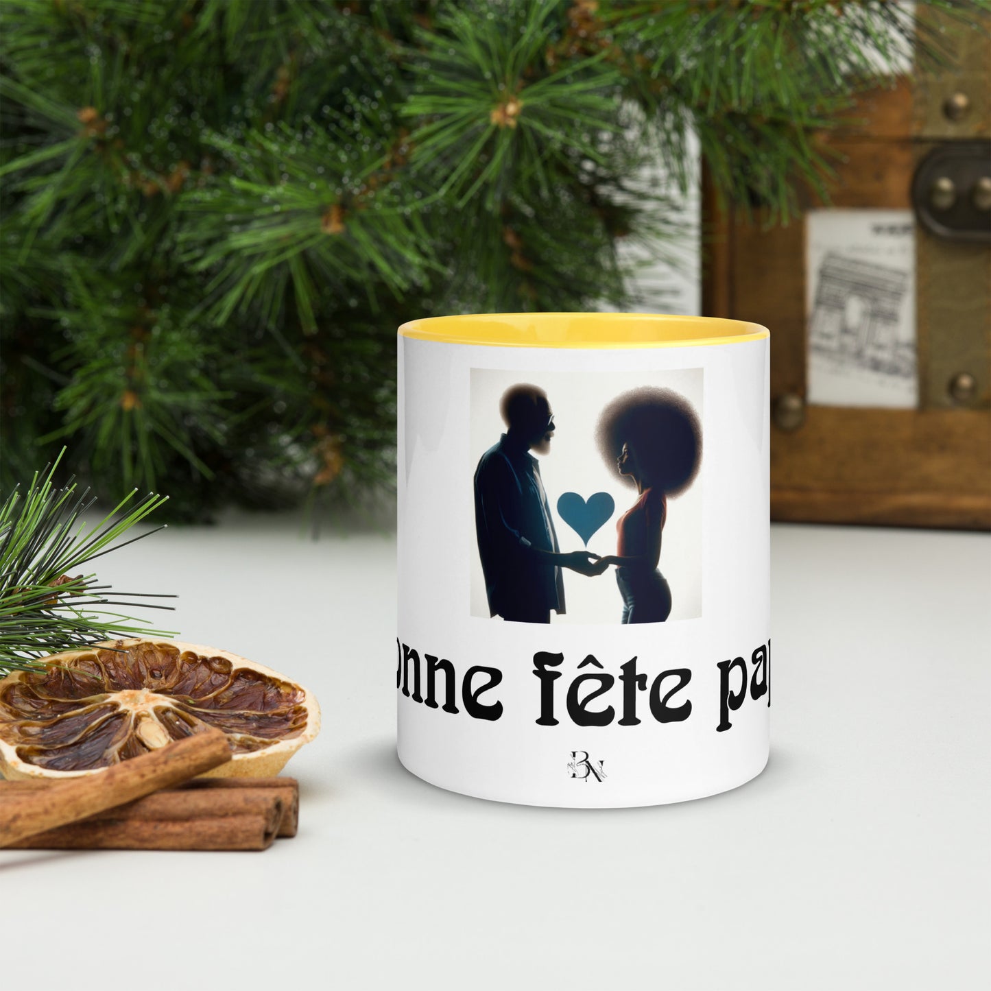 Mug à Intérieur Coloré Bonne fête Papa