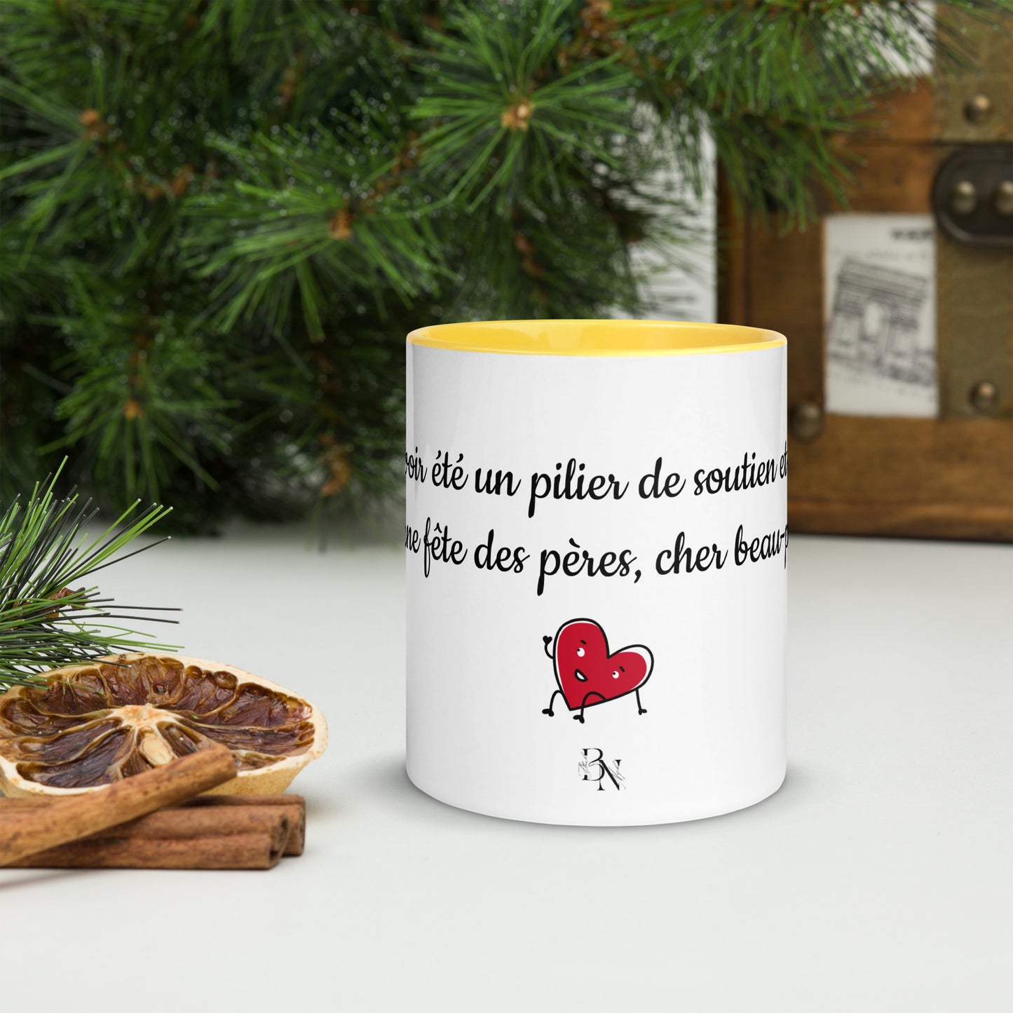 Mug à Intérieur Coloré Bonne fête Papa