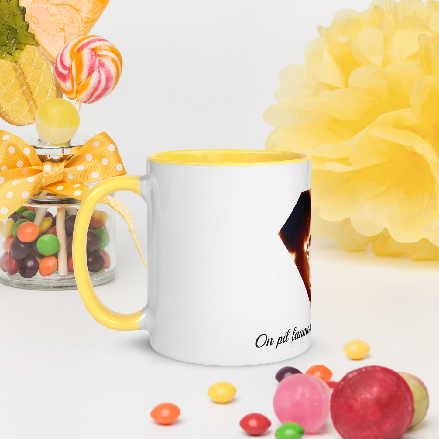 Mug à Intérieur Coloré Bonne fête Maman