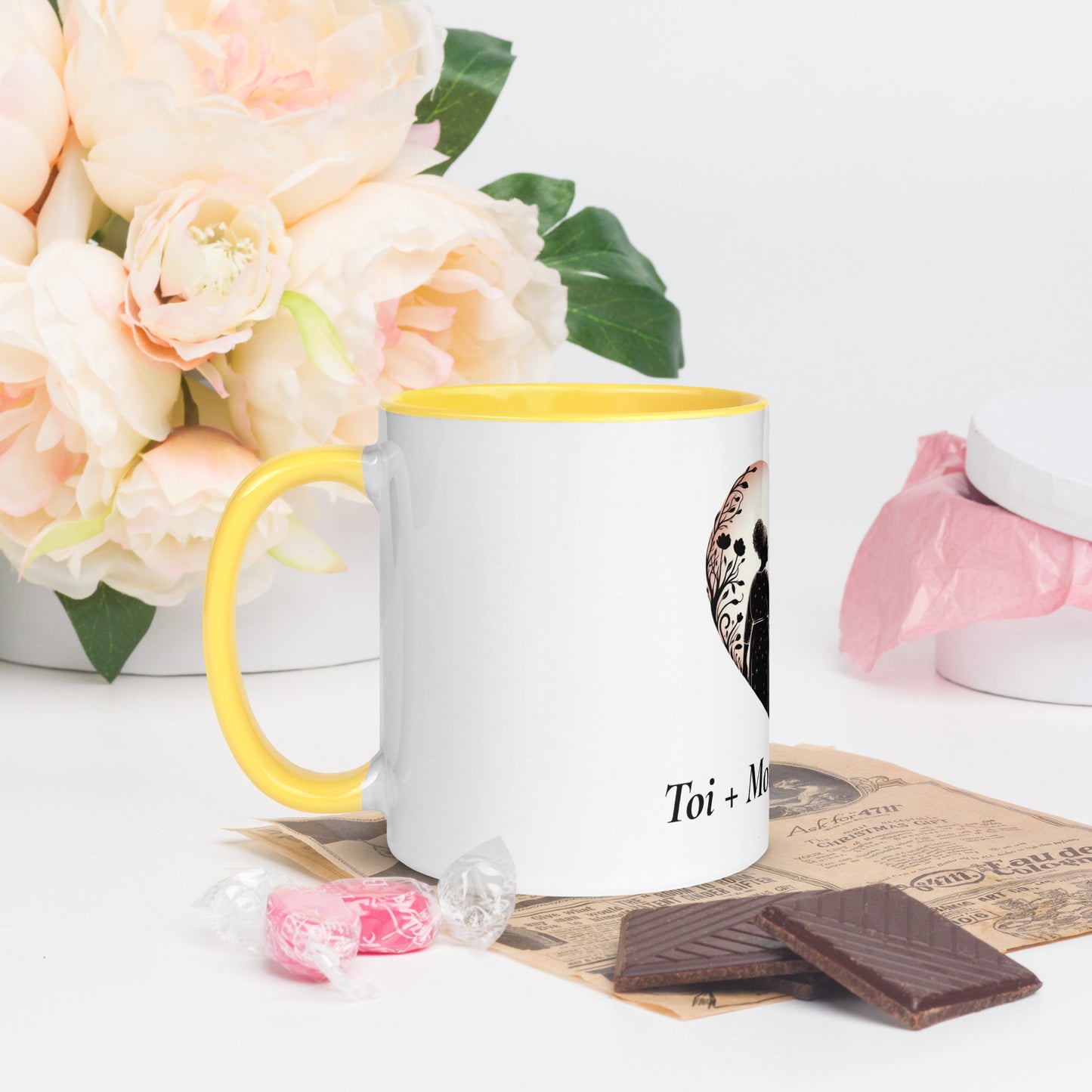 Mug à Intérieur Coloré Bonne fête Maman