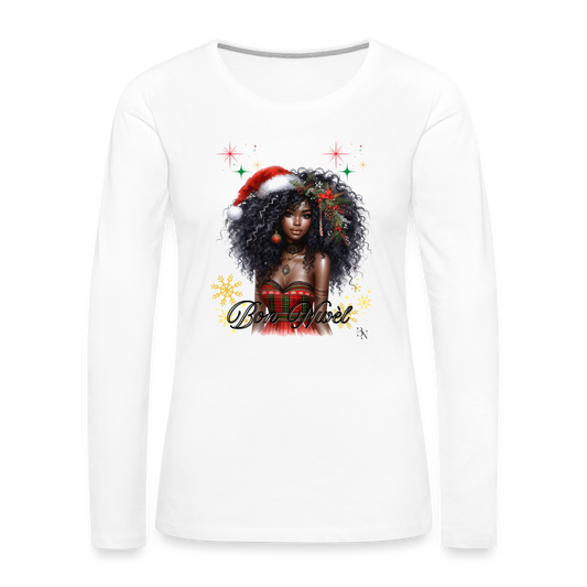 T-shirt manches longues Premium Femme - blanc
