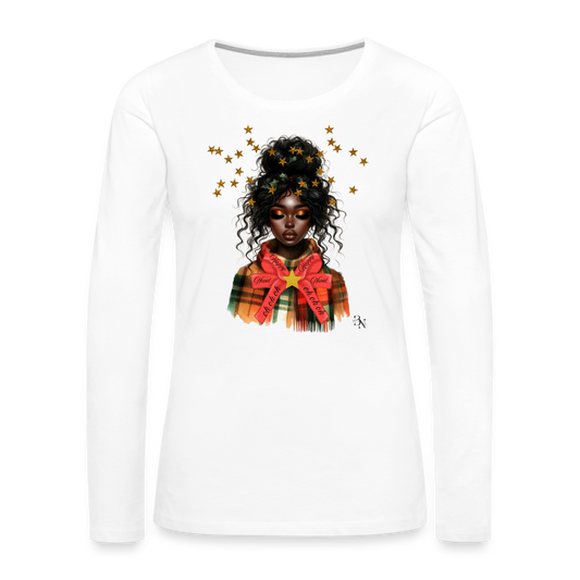 T-shirt manches longues Premium Femme - blanc