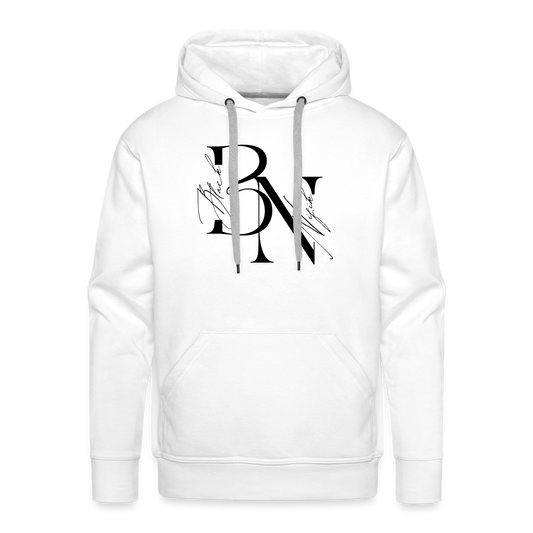 Sweat-shirt à capuche Premium pour hommes - blanc