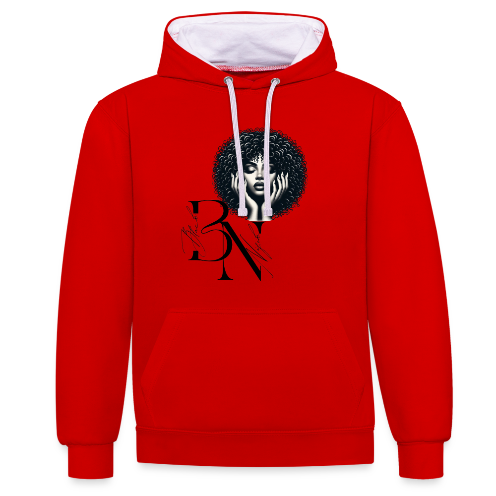 Sweat-shirt contraste - rouge/blanc