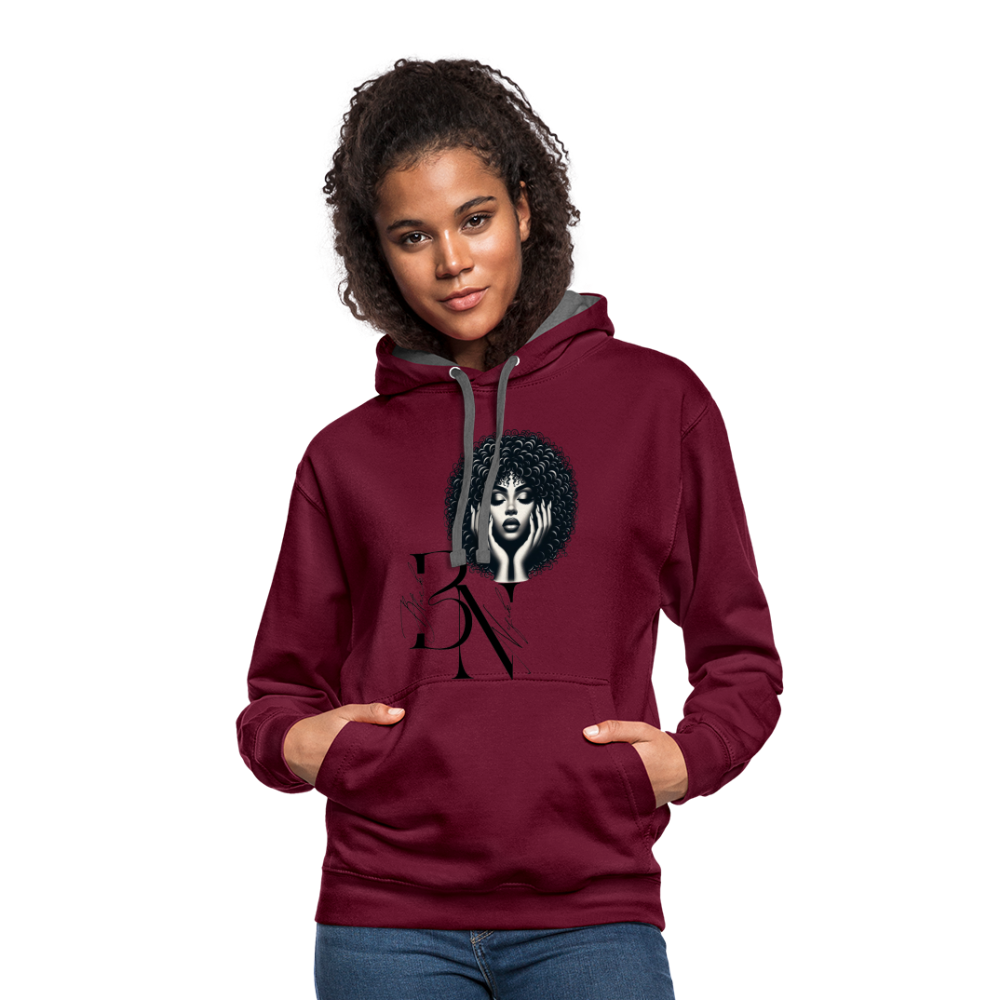 Sweat-shirt contraste - bordeaux/anthracite