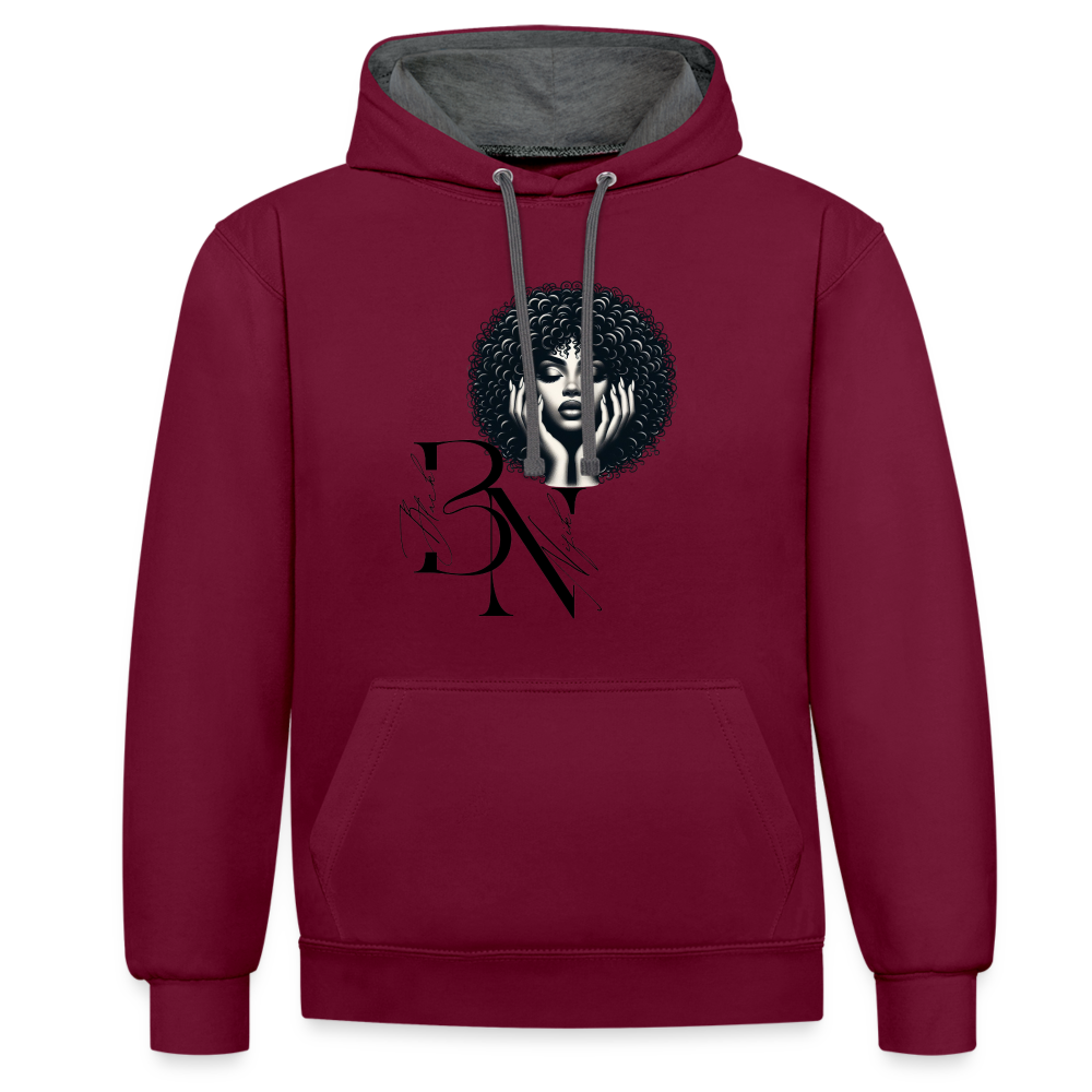 Sweat-shirt contraste - bordeaux/anthracite