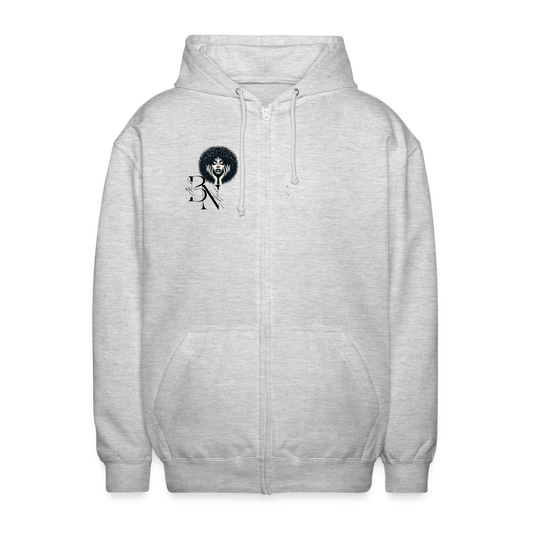 Veste à capuche unisexe - gris clair chiné