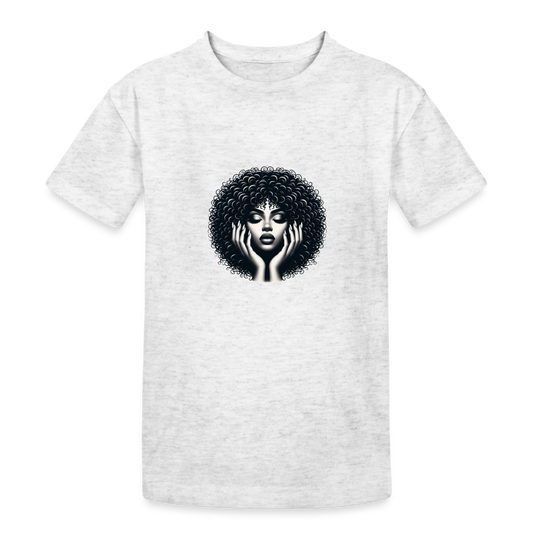 T-shirt coton épais enfant - blanc chiné