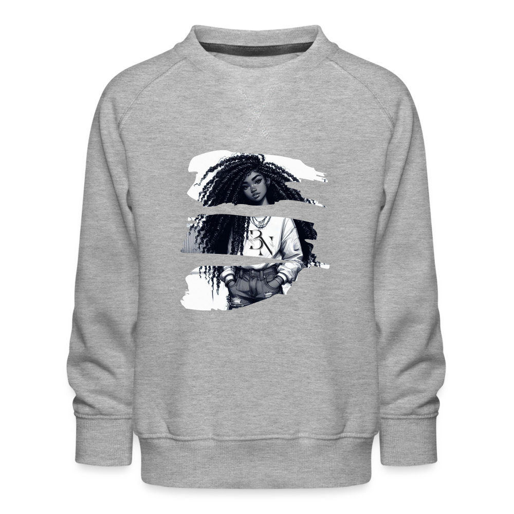 Sweat ras-du-cou Premium Enfant - gris chiné