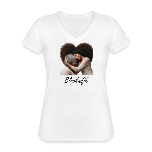 Tee-shirt classique col V Blacknifik - blanc