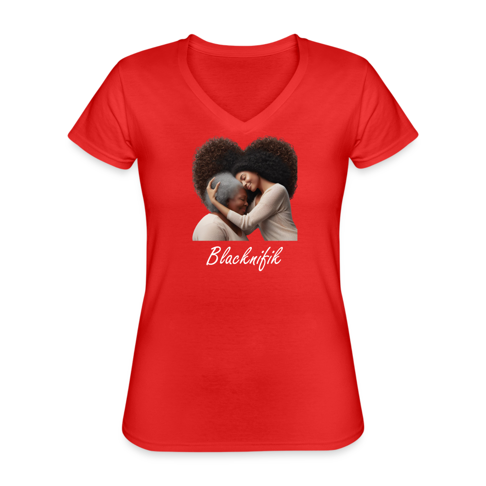 Tee-shirt classique col V Blacknfik - rouge