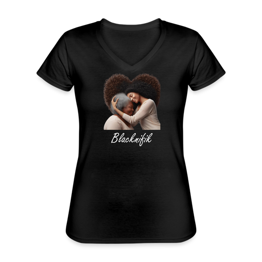 Tee-shirt classique col V Blacknfik - noir