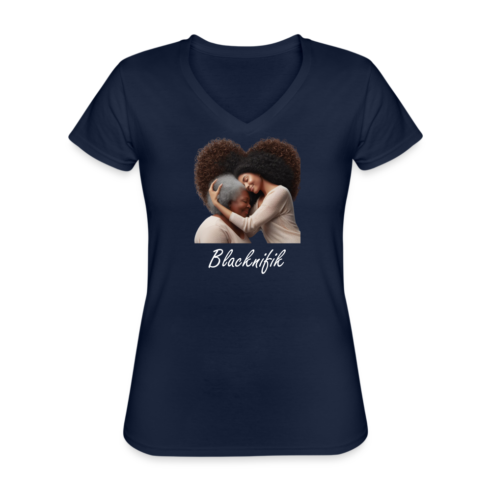 Tee-shirt classique col V Blacknfik - marine