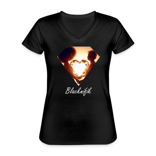 Tee-shirt classique col V Blacknifik - noir
