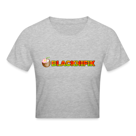 Crop top - gris chiné
