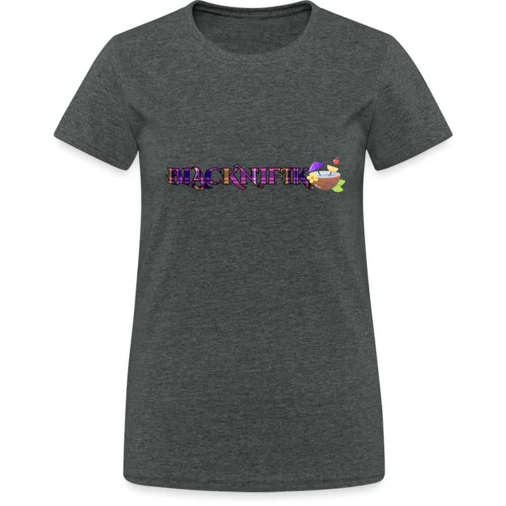 T-shirt Gildan épais femme - gris foncé chiné