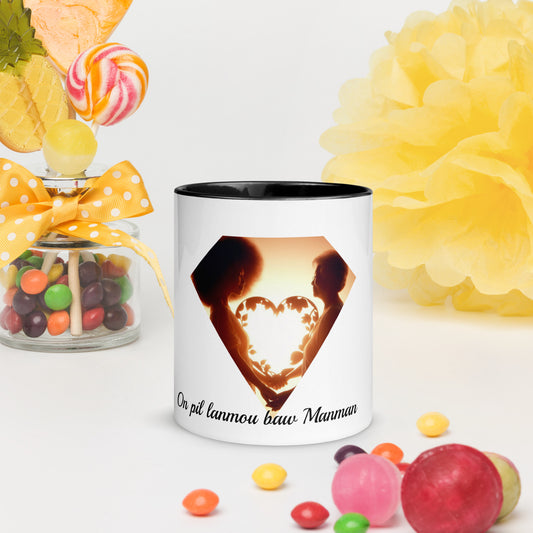 Mug à Intérieur Coloré Bonne fête Maman