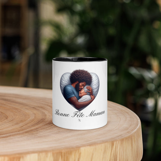 Mug à Intérieur Coloré Bonne fête Maman