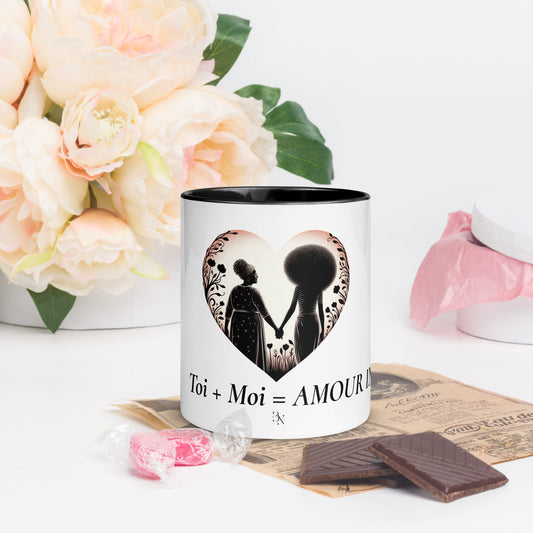 Mug à Intérieur Coloré Bonne fête Maman