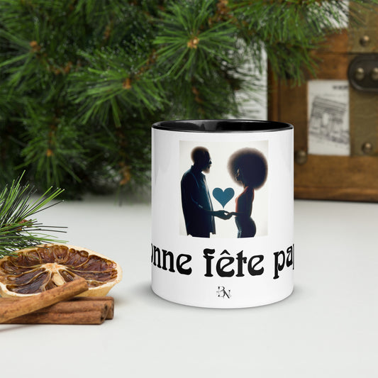 Mug à Intérieur Coloré Bonne fête Papa