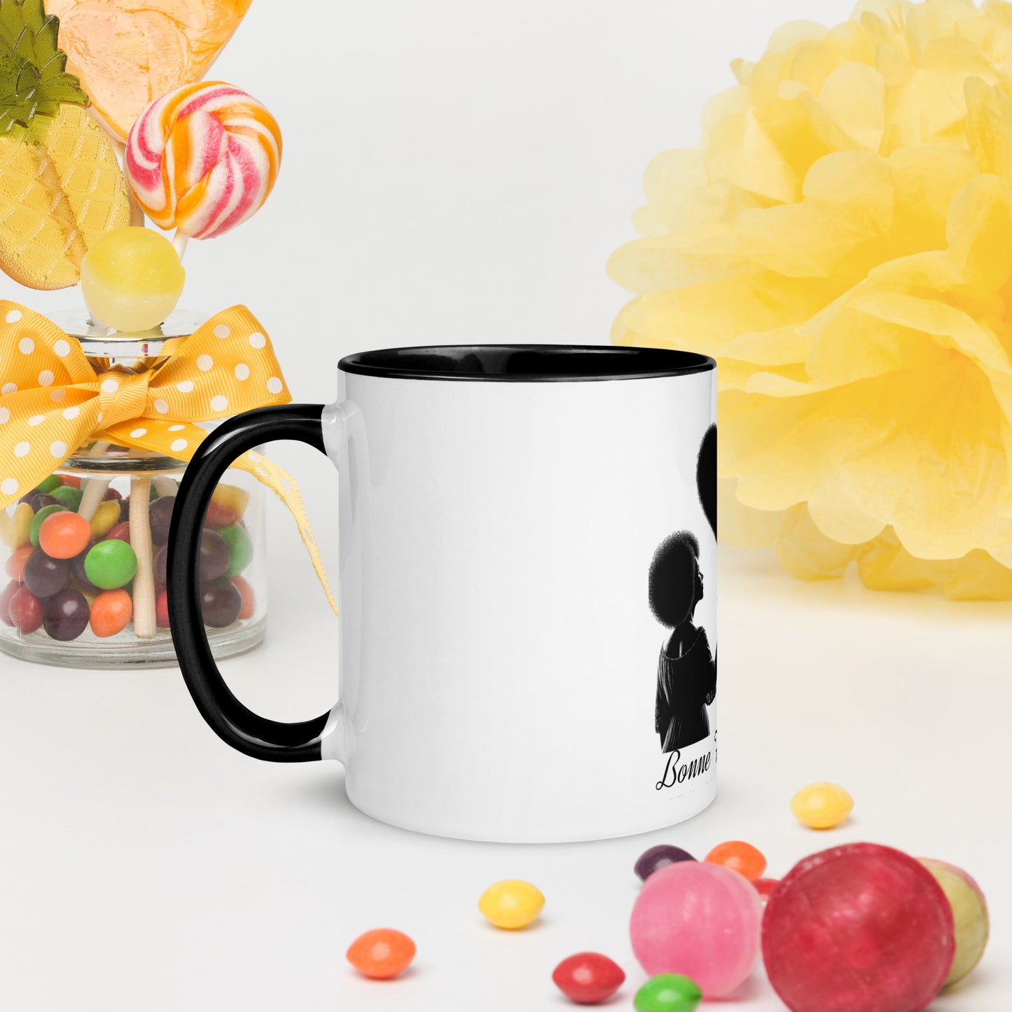Mug à Intérieur Coloré Bonne fête Maman