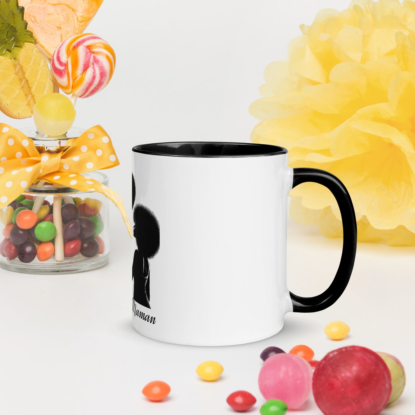 Mug à Intérieur Coloré Bonne fête Maman