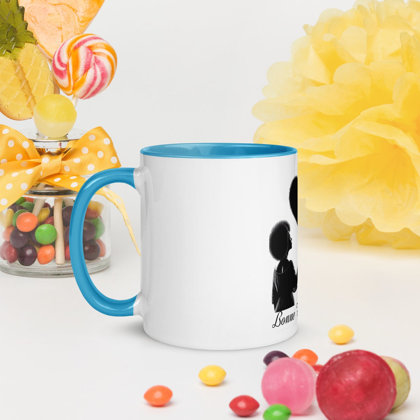 Mug à Intérieur Coloré Bonne fête Maman