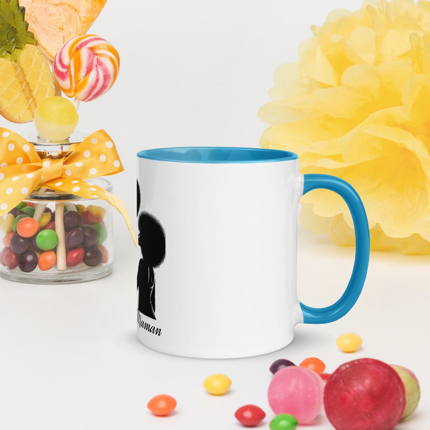 Mug à Intérieur Coloré Bonne fête Maman