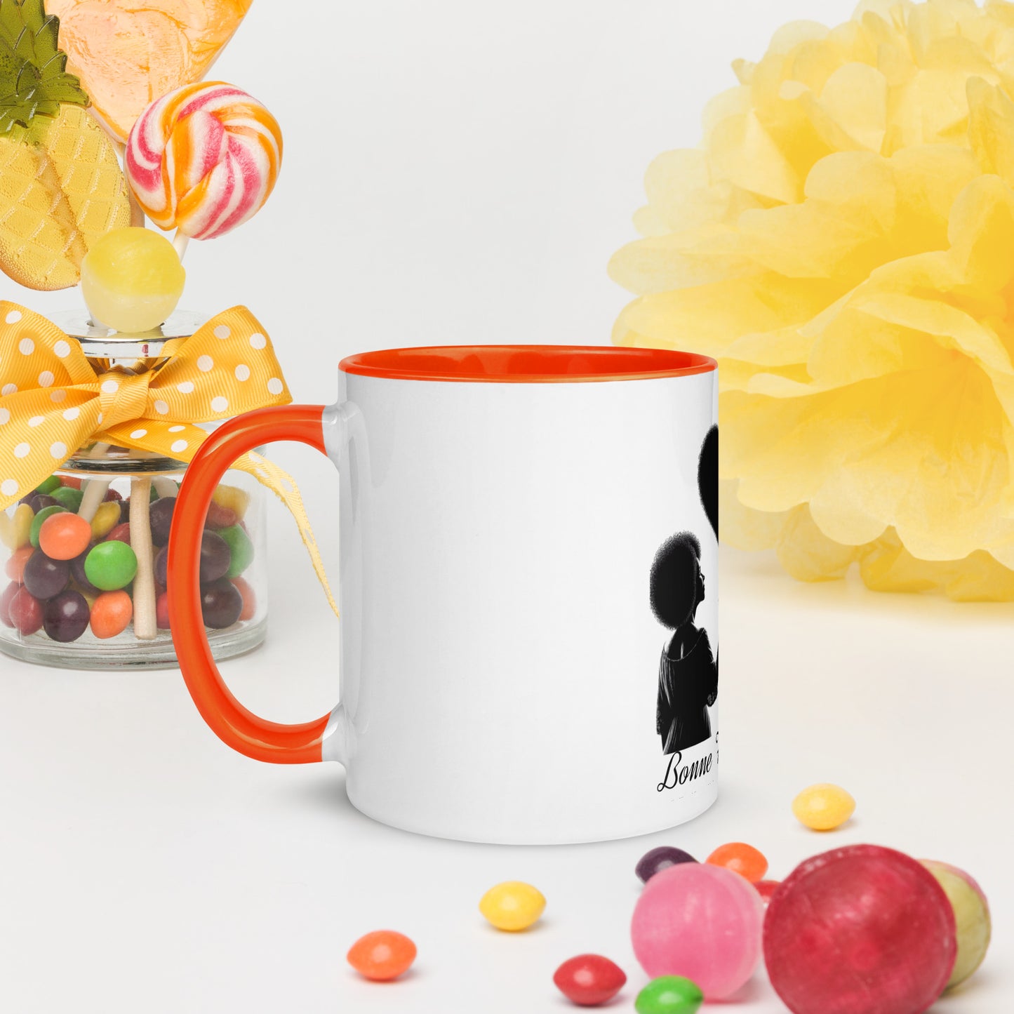 Mug à Intérieur Coloré Bonne fête Maman