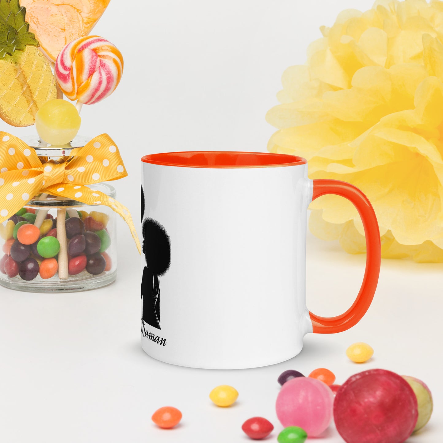 Mug à Intérieur Coloré Bonne fête Maman