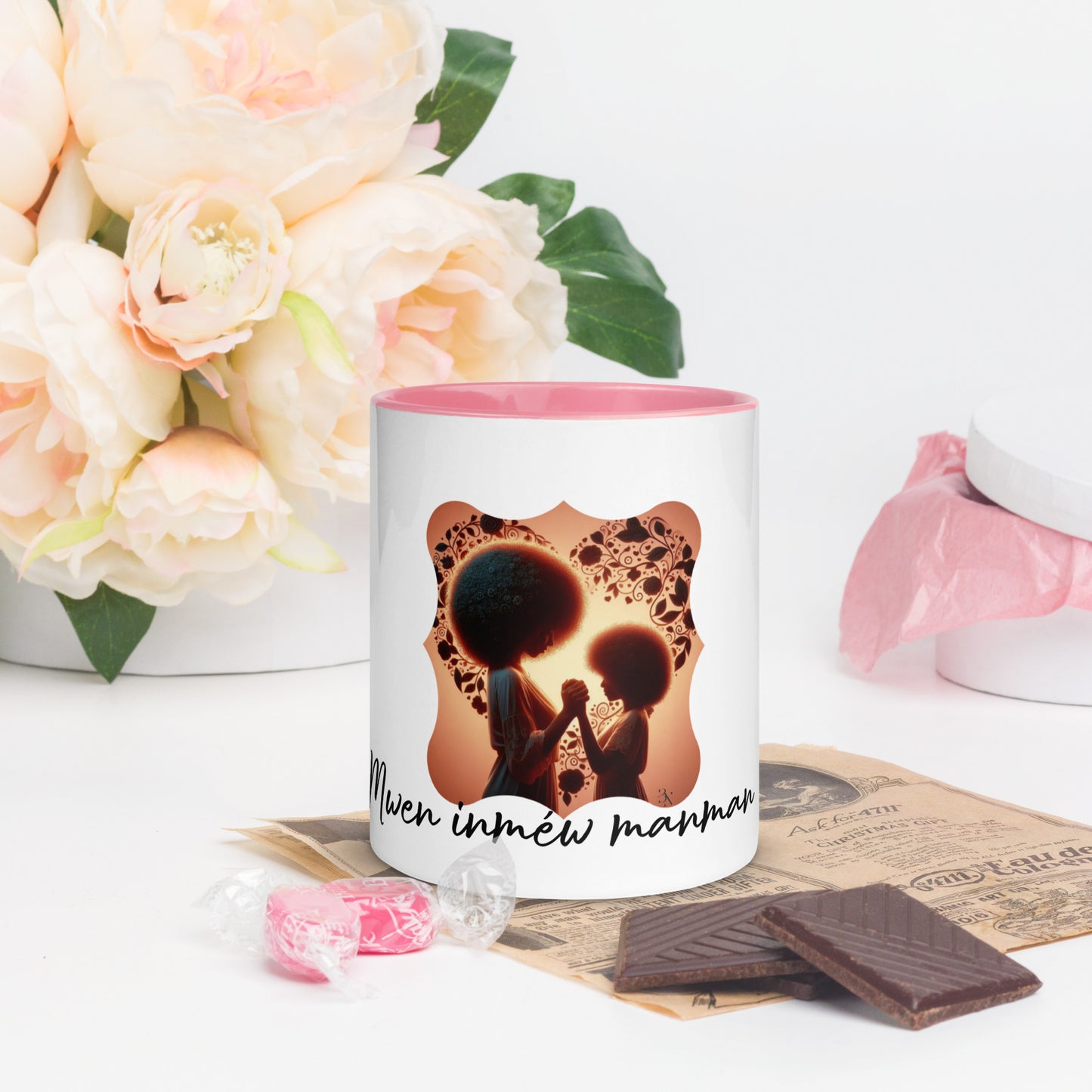 Mug à Intérieur Coloré Bonne Fête Maman